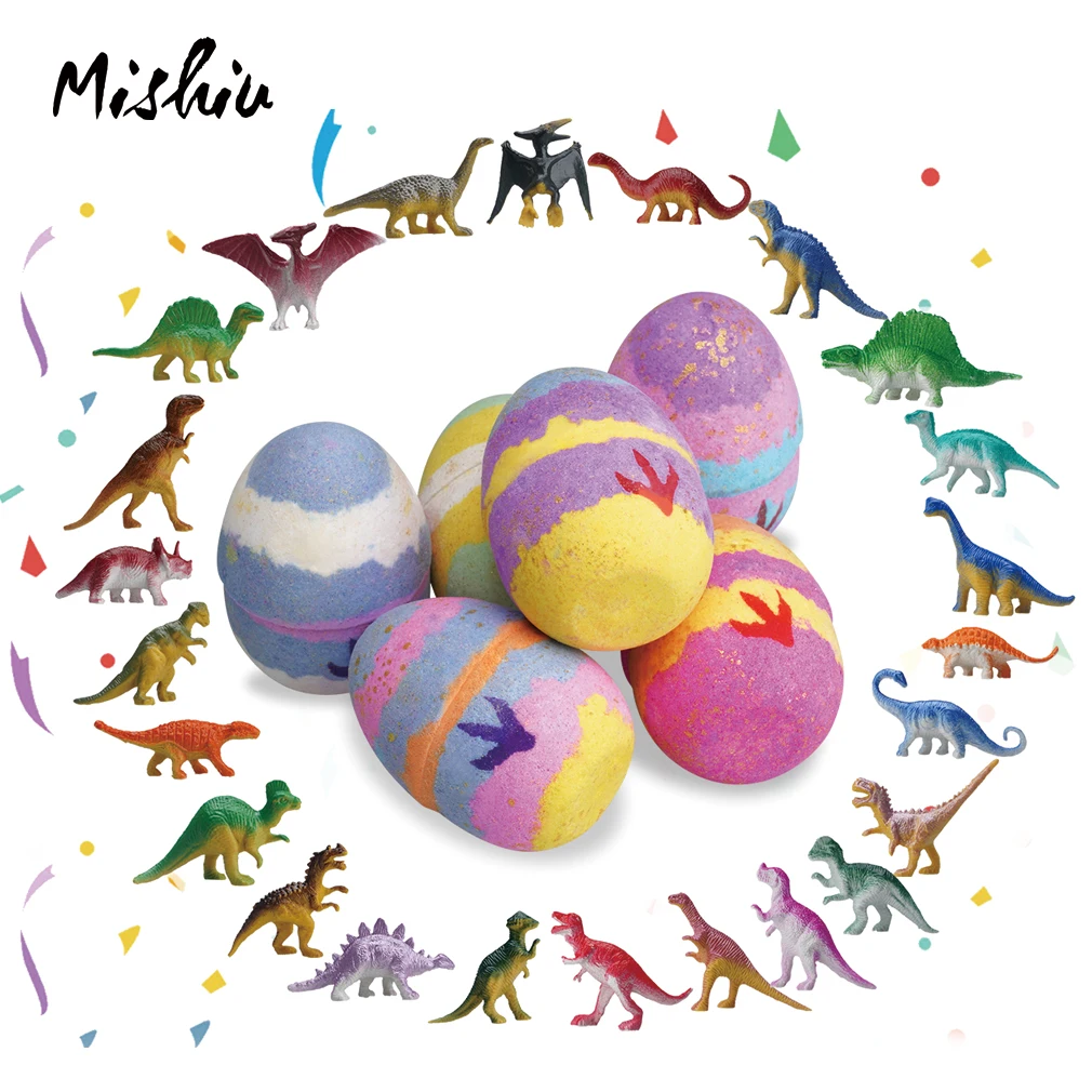 

125g Large Bath Bomb Explosion Sea Salt Bathing Ball Bubble Natural Bath Ball With Essential Oil For Home Spa Dinosaur Toys Kids
