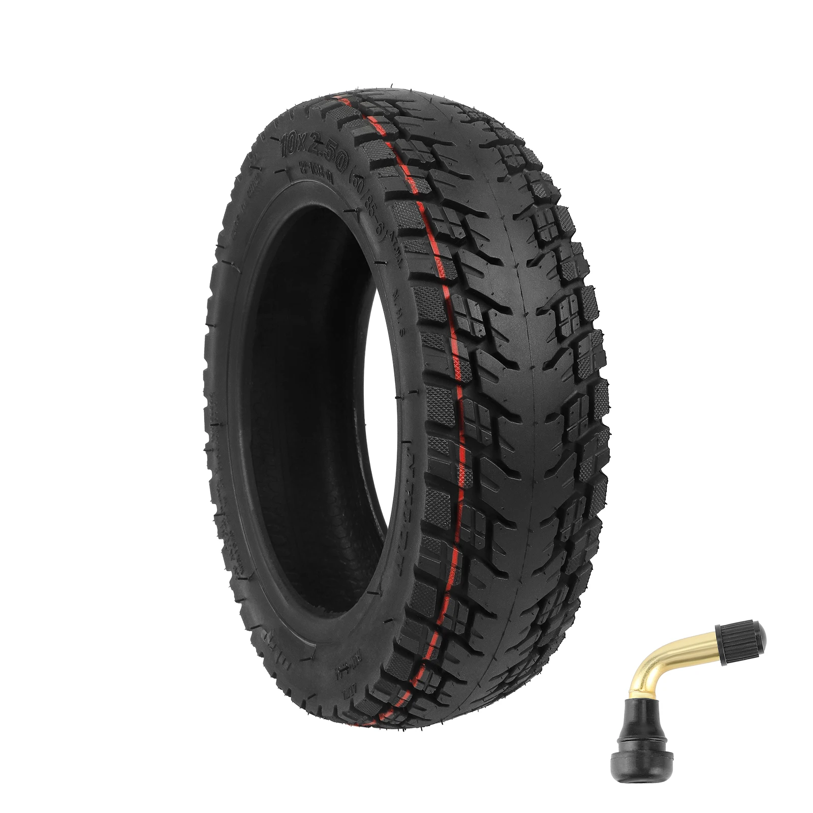 

10 Inch Scooter Tire Ulip 10x2.5 Tubeless Tire 60/85-6 Off-Road Vacuum Tire Explosion-Proof Inflatable Rubber Tyre with Nozzle