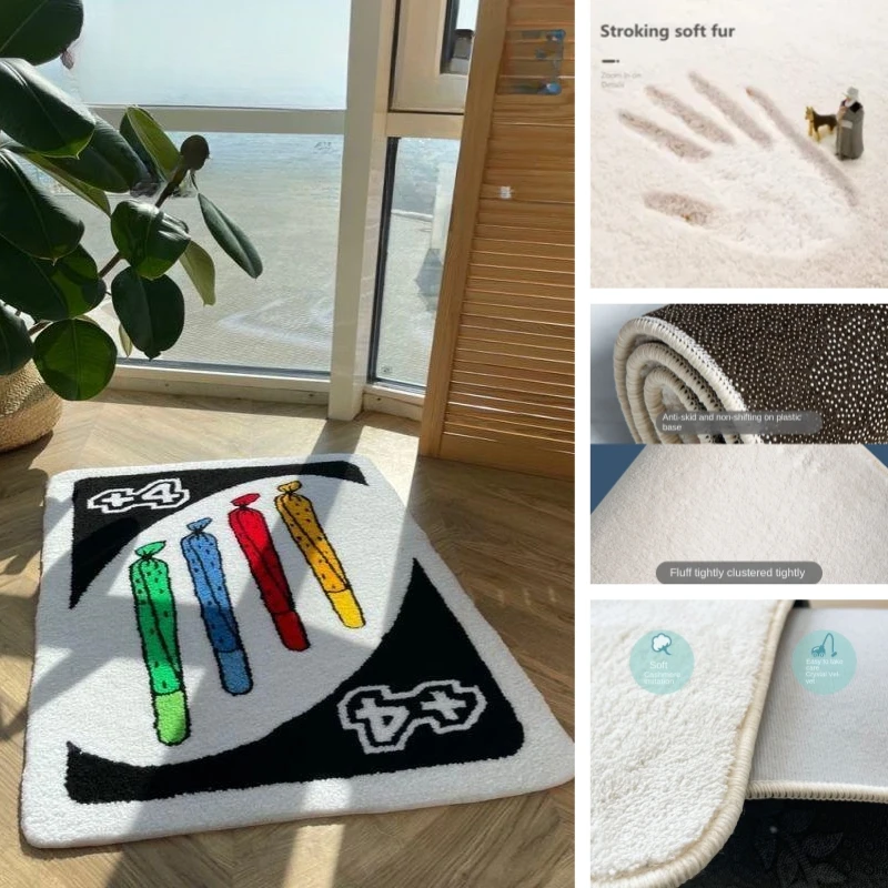 Мягкий бархатный коврик с держателем для карт UNO | AliExpress