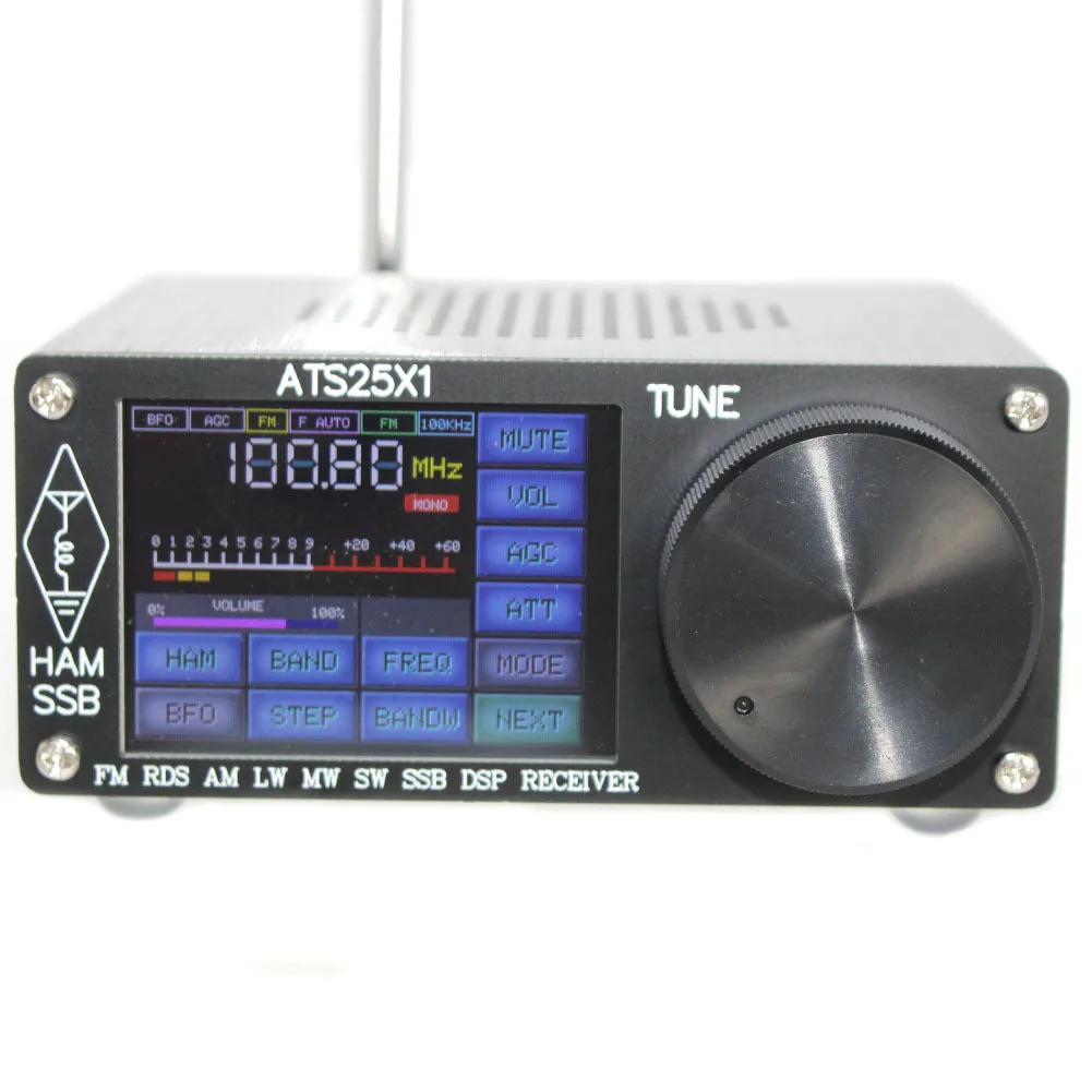 

ATS 25 X1 Si4732 DSP Radio Receiver With Touch Screen With 64 ~ 108MHZ/RDS Function With 1730 ~ 30000KHZ Antenna