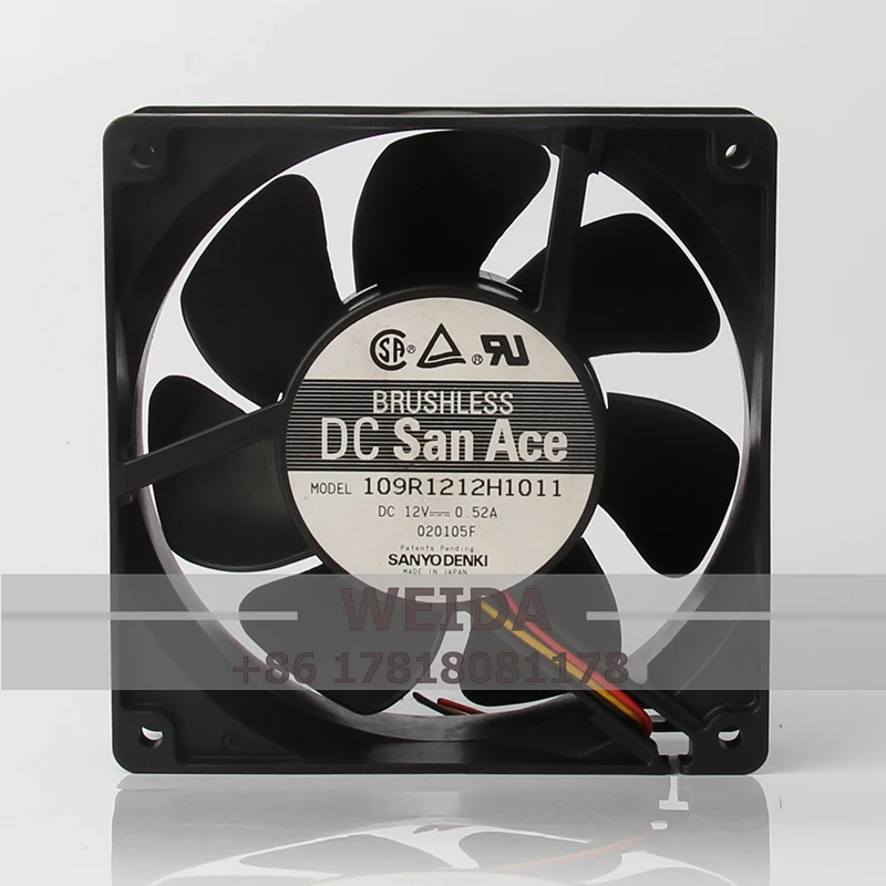 109R1212H101 1чехол охлаждающий вентилятор для SANYO DC12V 0.52A ECAC 120x120x38 мм 12cm12038, бесщеточный вентилятор осевого потока для корпуса сервера