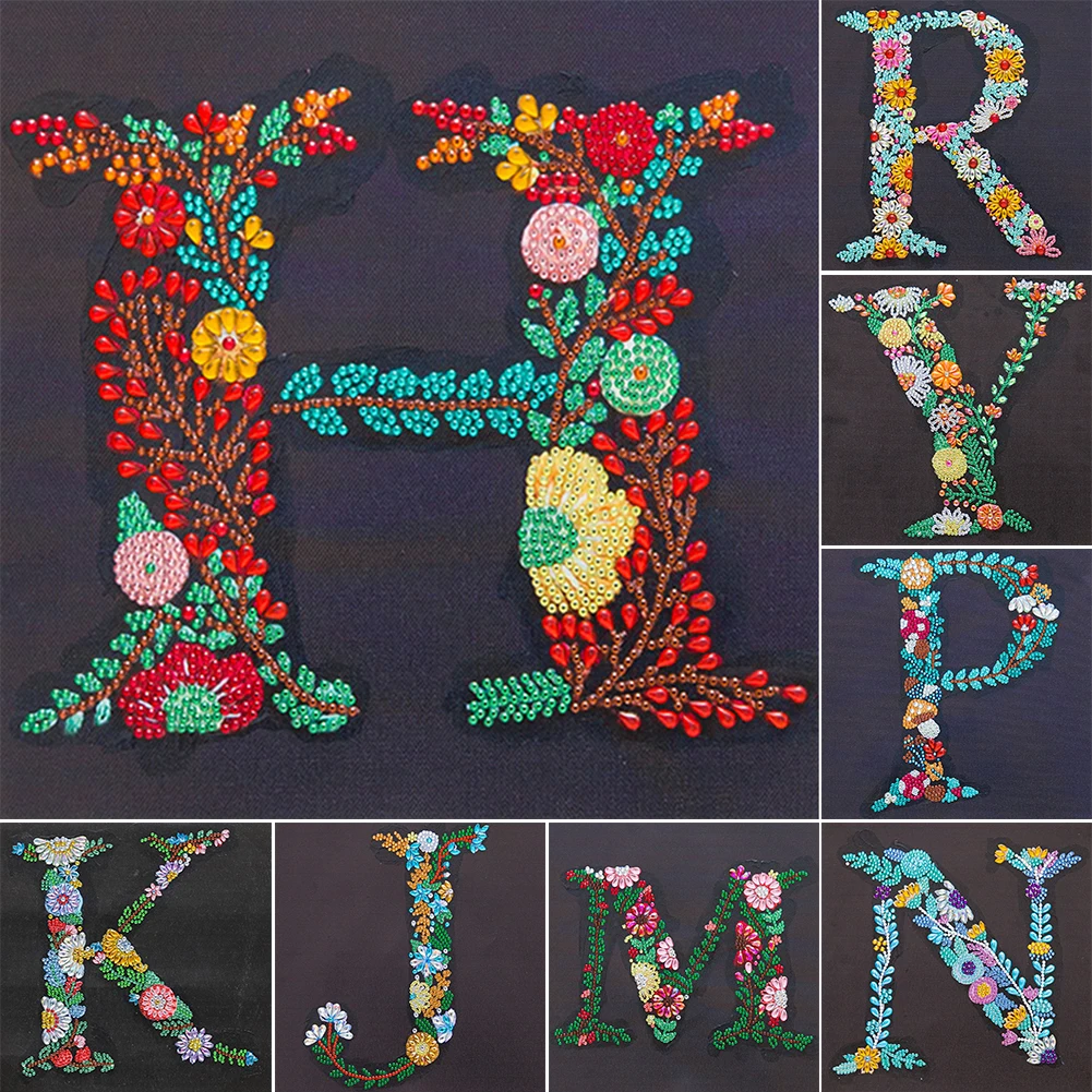 

5D Diamond Drawing Kit DIY Embroidery Letter Partial Special Shape Drill Mosaic Picture Wall Decor Rhinestone Art Crafts