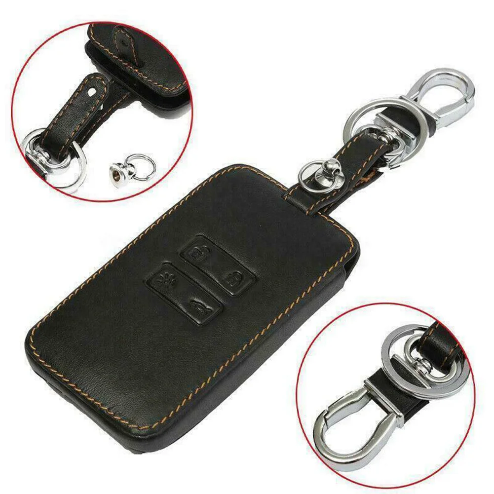 

Car Key Holder Remote Cover Case Fob PU Leather Keychain For Renault Koleos Kadjar 2016-2017 Car Key Cover Case