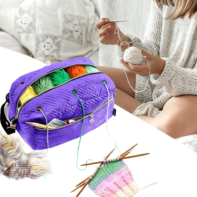 Органайзер для вязания крючком Портативная сумка большой вместимости хранения