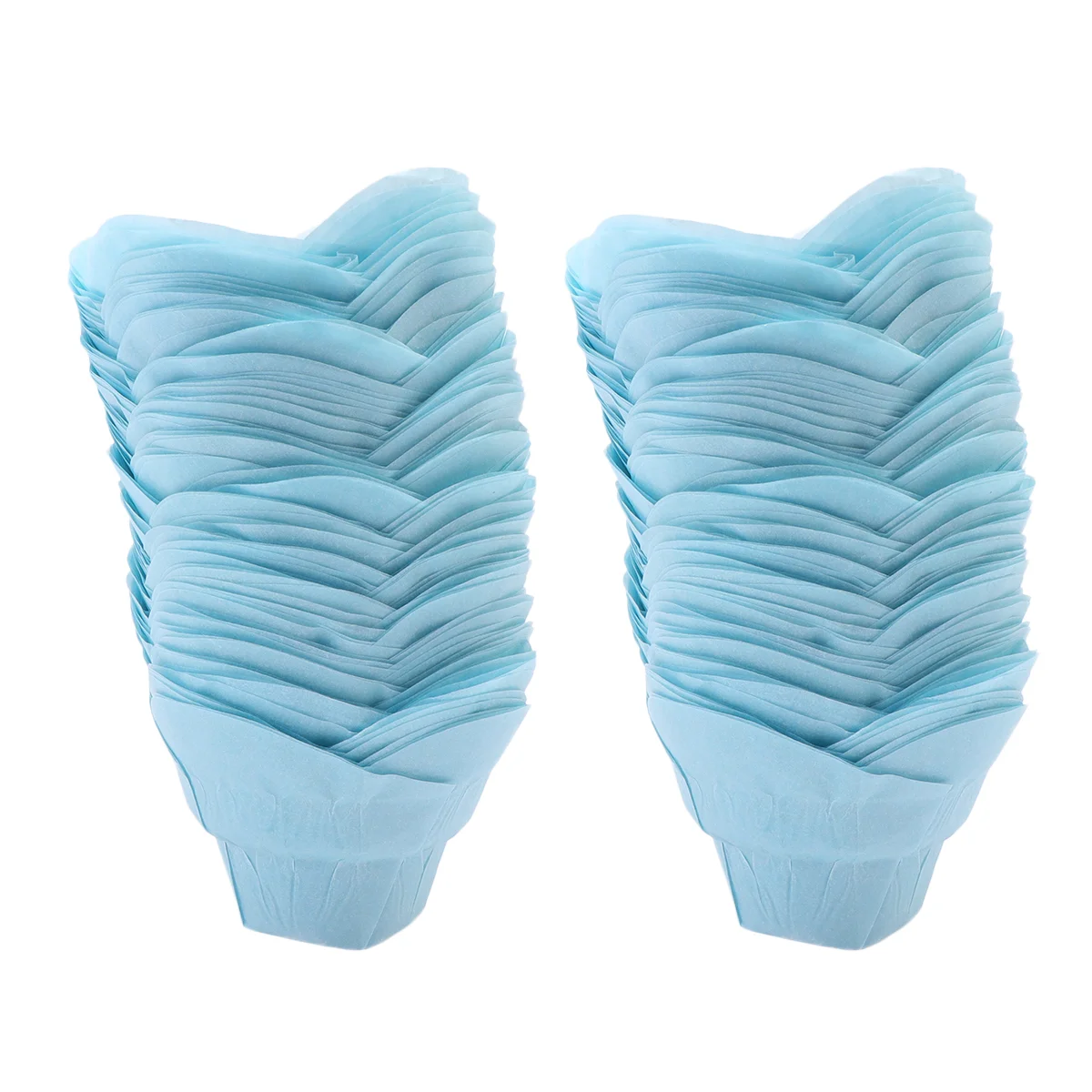 

100 Tulip Cupcake Cups, Wedding Cake Standss, Grease Resistant Wrappers for Home Kitchen ( Sky- blue )
