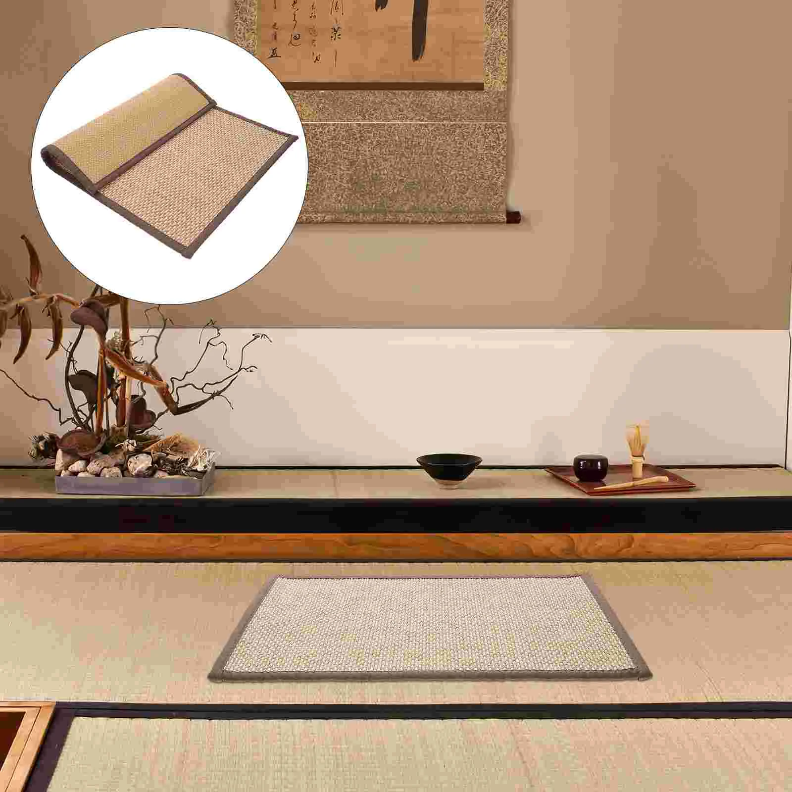 

Floor Pad Indoor Cushion Woven Sitting Mat Home Meditation Cushions Camping Rug