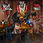 Современная Ретро ностальгическая настенная бумага s промышленное Украшение Рок Музыка Бар KTV фон настенная бумага 3D papel de parede 3D