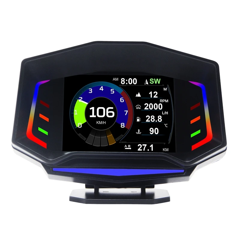 

AP-8 OBDII Speedometer, Car Head Up Display Plug And Play HUD With Vehicle Speed KM/H MPH, RPM, Clock Auto Accessories