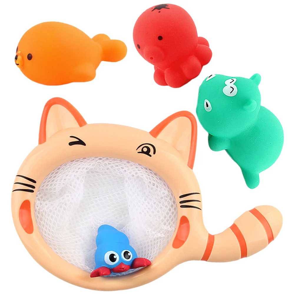 

1 Set of Bathing ToyAnimals Toy Kids Shower Fishing Net Toy Funny Shower Toys
