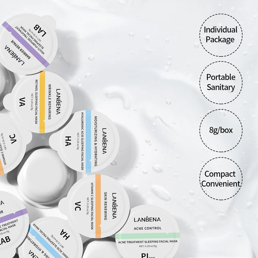 Отбеливающая увлажняющая Антивозрастная маска для лица с гиалуроновой кислотой