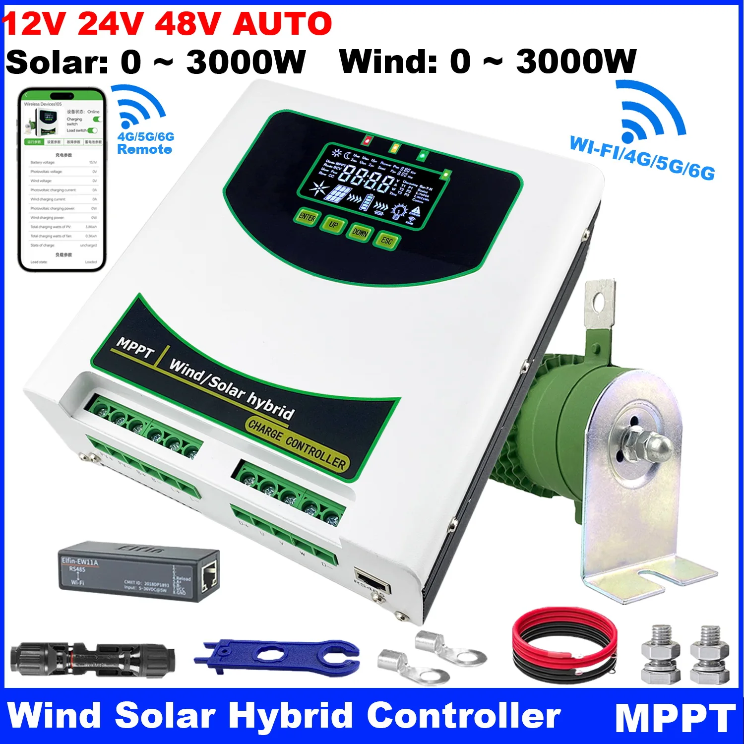 MARS 6000 Вт-21000 Вт 9000 Гибридный MPPT ветро- и солнечный контроллер 12 В 24 48 регулятор