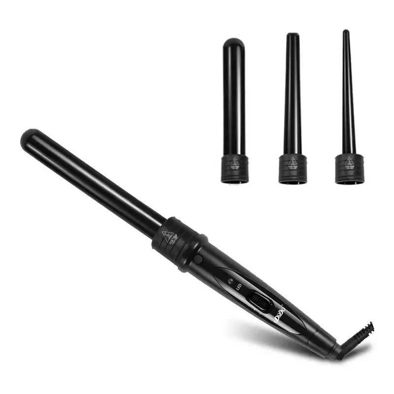 New in In1 Hair Curlers Care Styling Curling Iron Wand Interchangeable 3 Parts Clip Hair Iron Curler Set Curler Hair Styles Tool