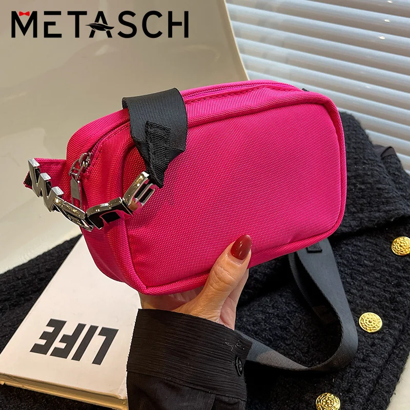

METASCH Повседневная универсальная модная маленькая тканевая сумка через плечо для женщин 2022 осень и зима Ins нагрудная сумка поясная сумка для ...
