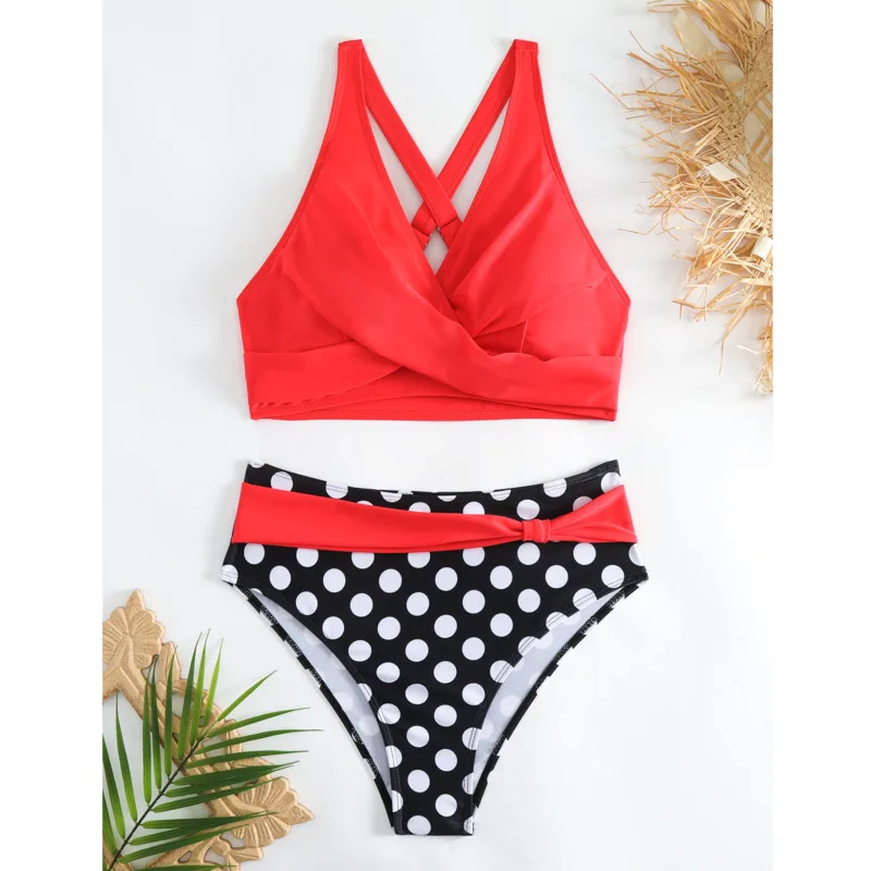 

Sexy Dot Bikinis Swimsuits Women Swimwear Push Up Female Swimming Wear Bathing Suits High Waist Bikini Beach Pool Bather 2023