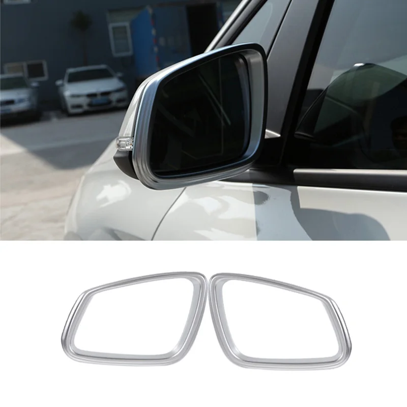 

For BMW X1 X2 F47 F48 16-21 2pcs Chrome ABS Car Rear-view Mirror Wing Side Mirror Decorate Frame Trim Car Interior Accessories