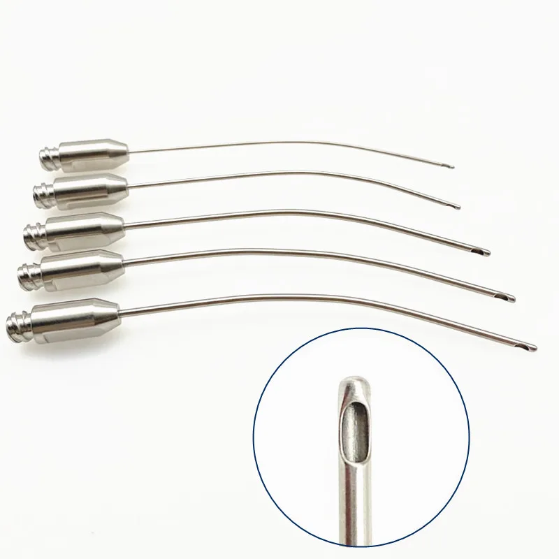 

Curved Liposuction Cannulas Micro Fat Transfer Needle Single Hole Cannula for Face Lift Stainless Steel Liposuction Tools