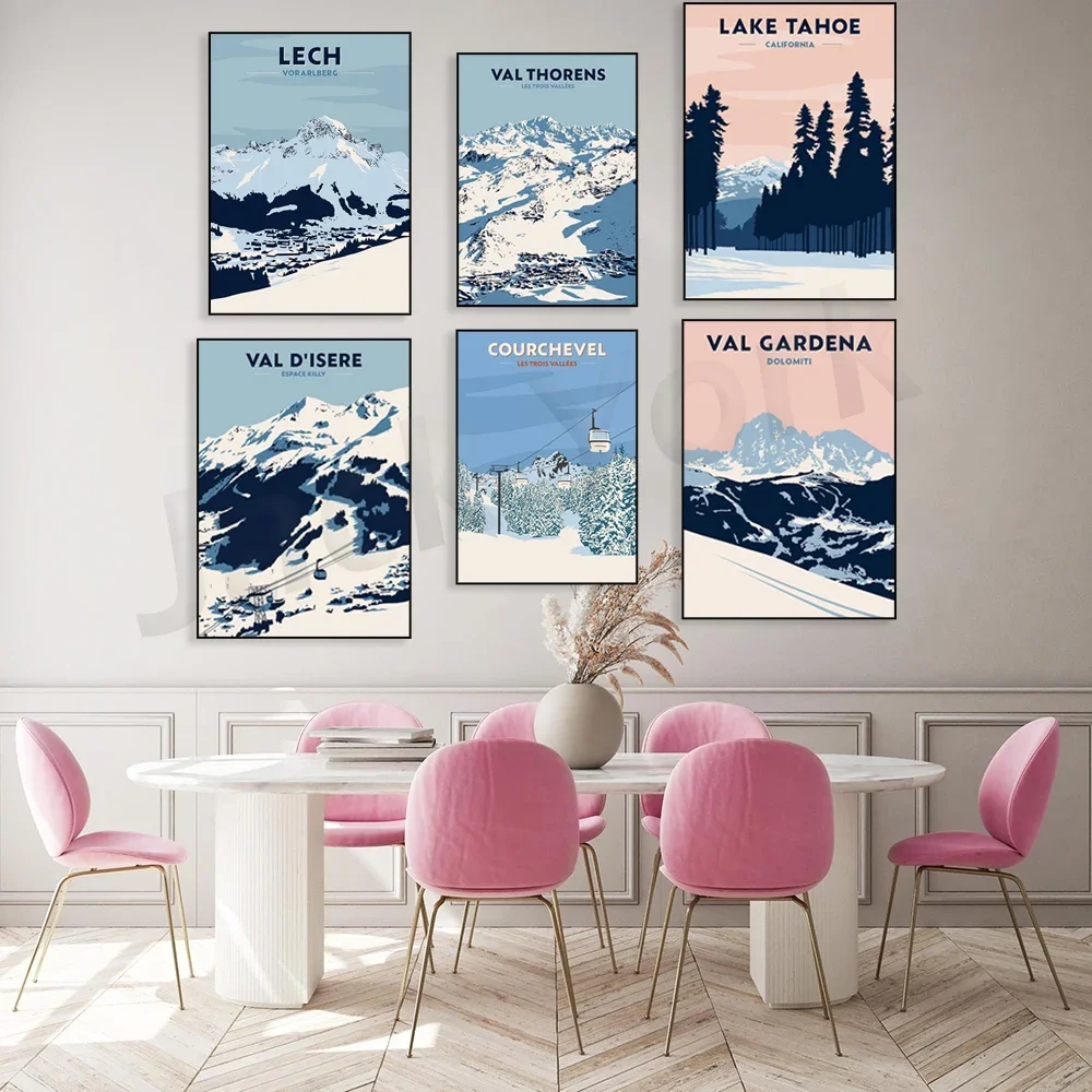St Anton Fernie Lake Tahoe Morzine Park City Mountain Grand Massif Lech Ischgl Les Gets Avoriaz Ski Resort Poster