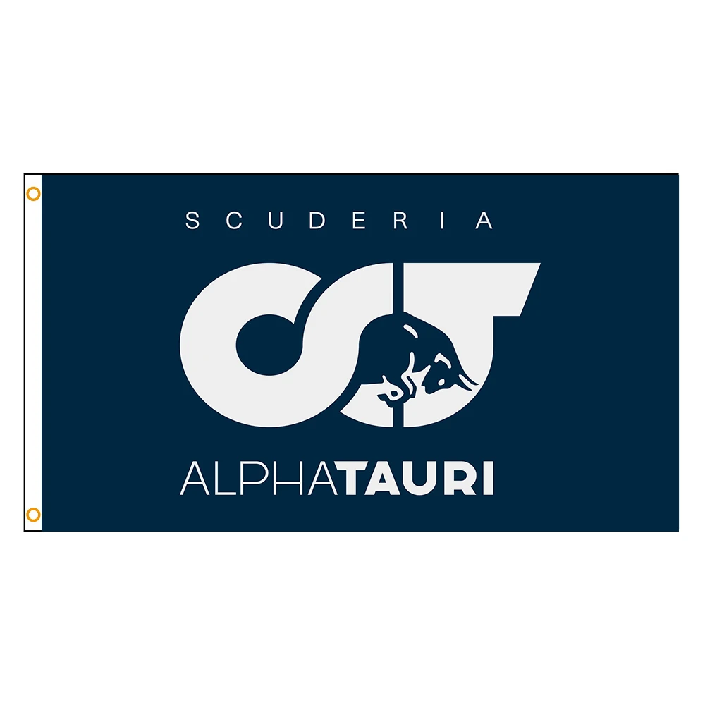 

FLAGJM 90x150 см, флаг Scuderia Alpha Tauri, полиэстер, печатные гоночные фотообои для украшения