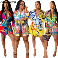 fagadoer african shirt dresses for women long sleeve vintage print elegant dress fashion slim mini vestidos 2022 new not belt