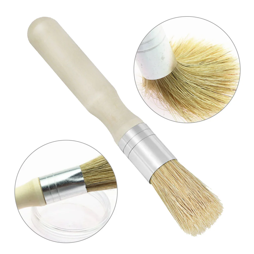 

Stencil Brush Round Head Wooden Handle Small Brush Mane Painting Brush Oil Acrylic Painting Supplies