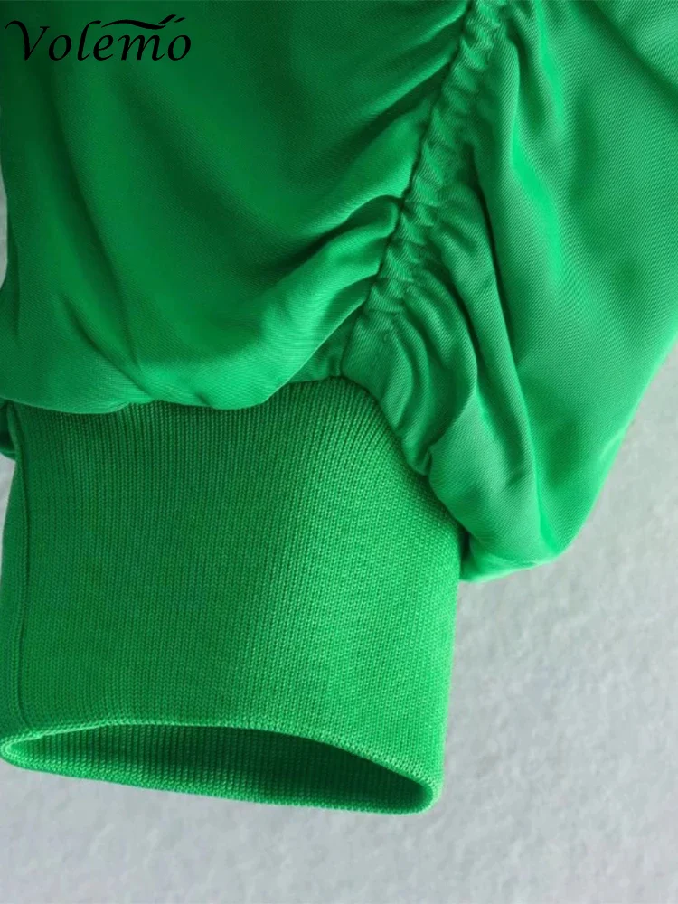 Women Casual Solid Pocket Bomber Jacket Female Loose Commuter Cotton Clothing Coat 2022 Autumn Fashion Chic Warm Parka Outwear