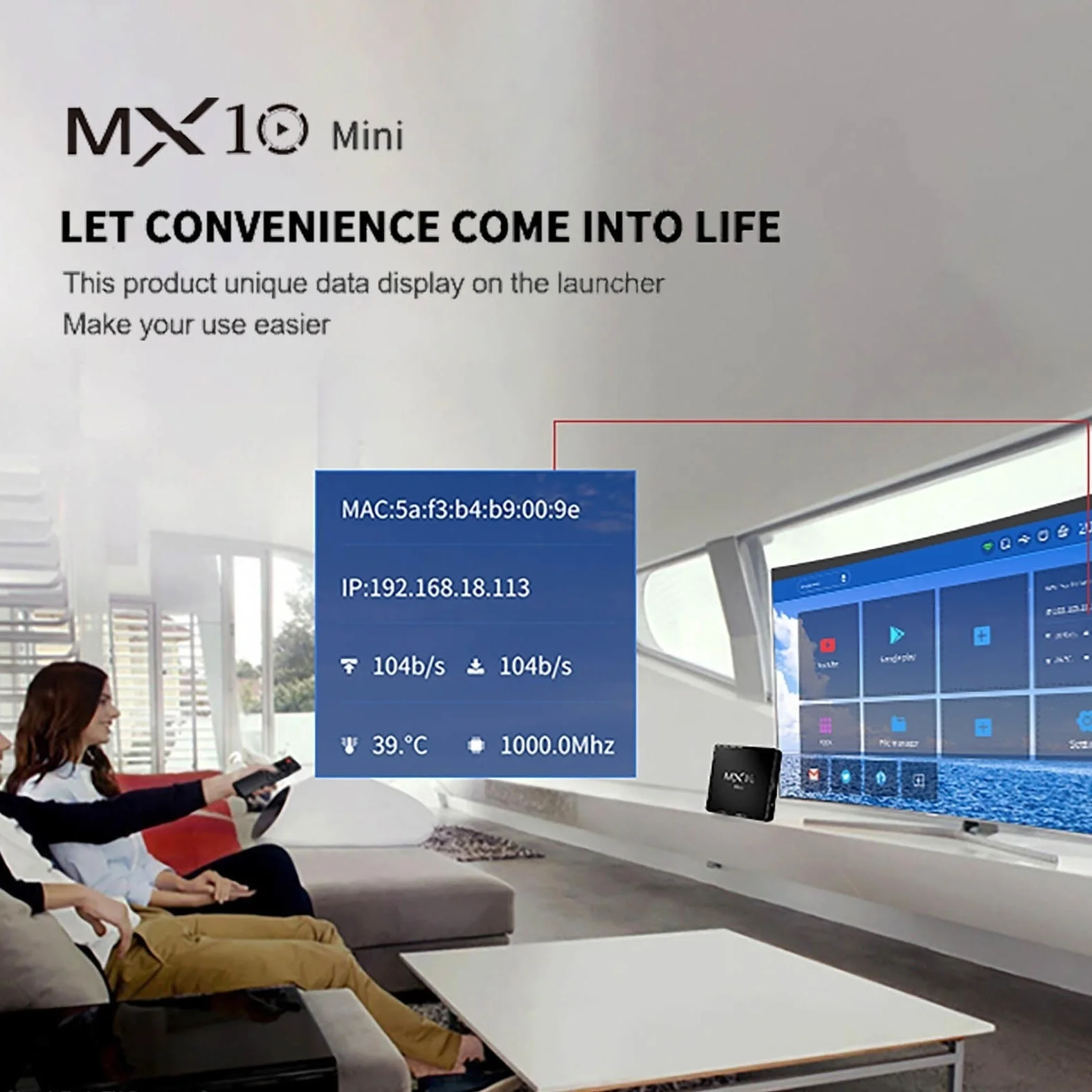 ТВ-приставка MX10 Mini H616 6K на Android 10 с четырехъядерным процессором 4 Гб ОЗУ 64 ПЗУ Wi-Fi