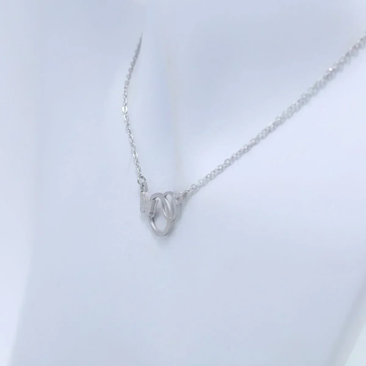 ChicСеребряное серебряное ожерелье с бабочкой изящный милый кулон для женщин