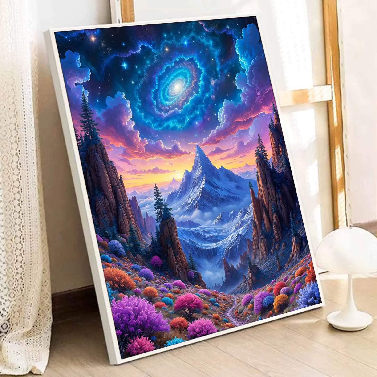 Фото Краска по номерам - 40x50 см, наборы для рисования Valley для начинающих на цветном холсте, легкое искусство своими руками для домашнего декора в подарок (без рамки) №5