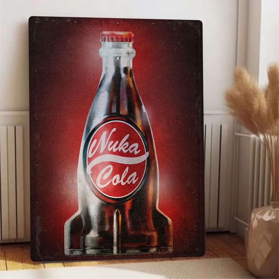 Фото Nuka Cola винтажный металлический знак ретро игра декоративное настенное искусство для домашнего бара паб человек пещера коллекционный подарок №4