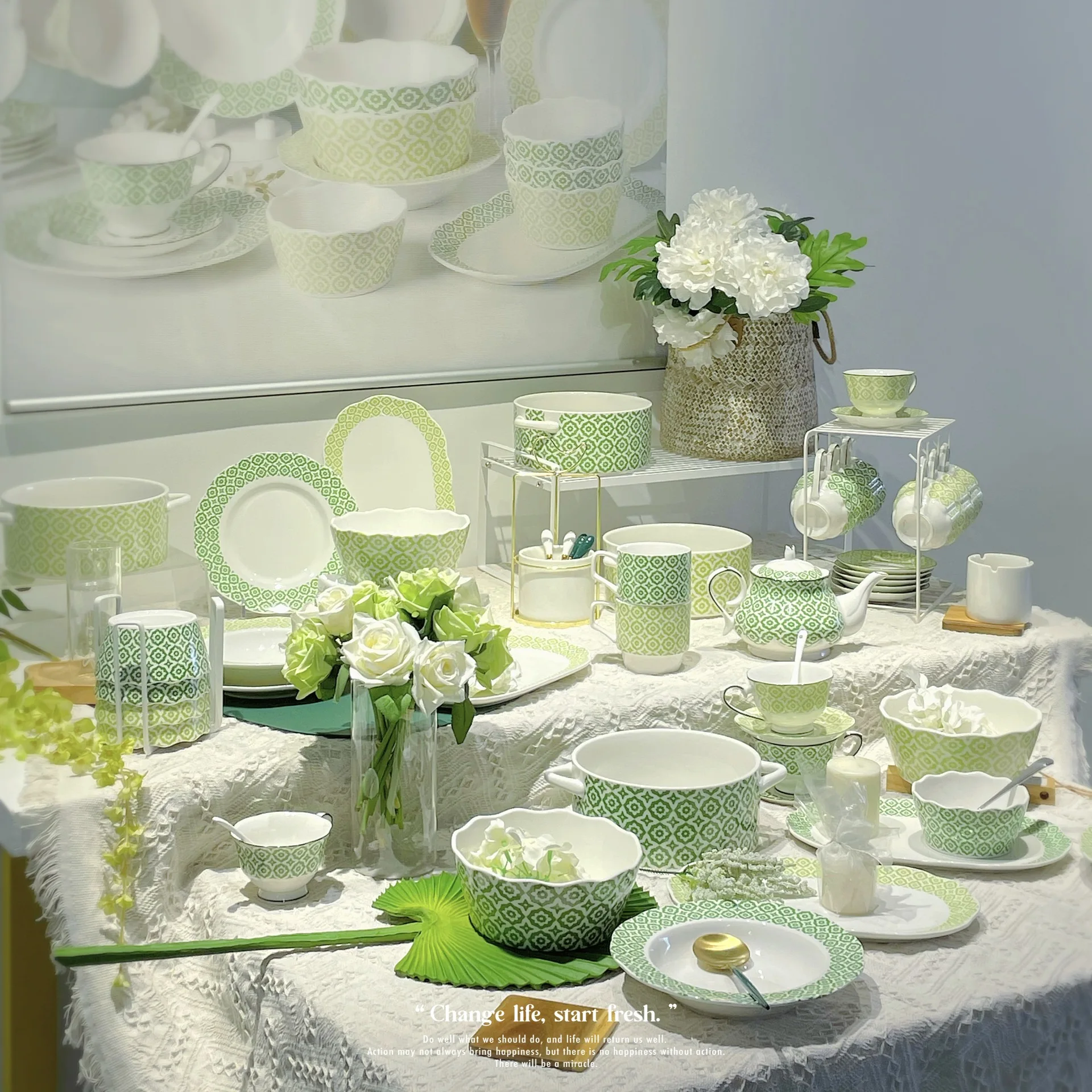 

Китайская керамическая посуда, смешанная с обеденными тарелками, креативные керамические тарелки, домашняя Простая Современная посуда