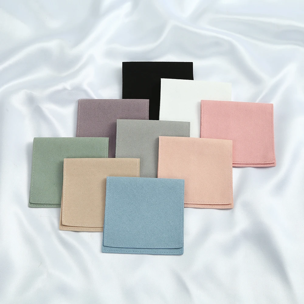 100pcs/Lot Jewelry Organizer Microfiber Bag Chic Small Pouches Bags Gift Storage Wedding Envelope Pouches Wholesales