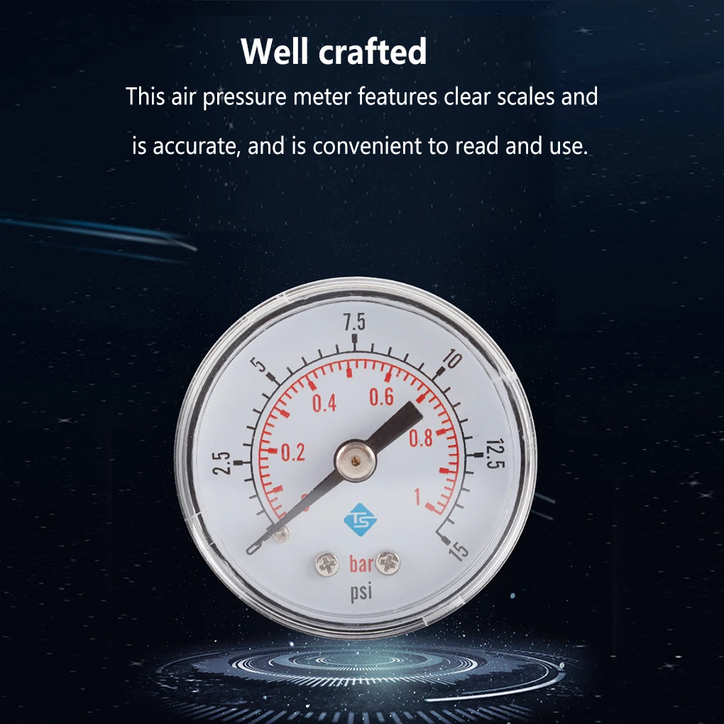 

1 8 inch Pressure Meter Pneumatic Air Gauge Barometer Threaded Interface