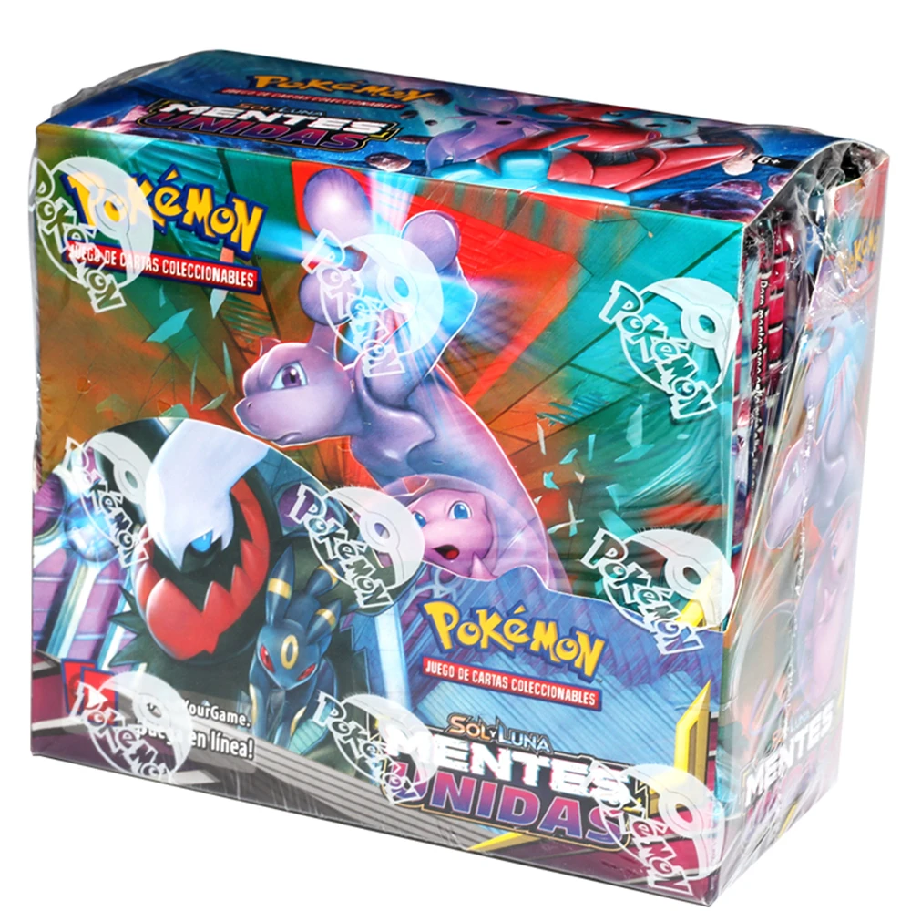 pokemon 324360 pcs cards toys spanish trading card game sunmoon fusion strike collection box card energy trainer free global shipping