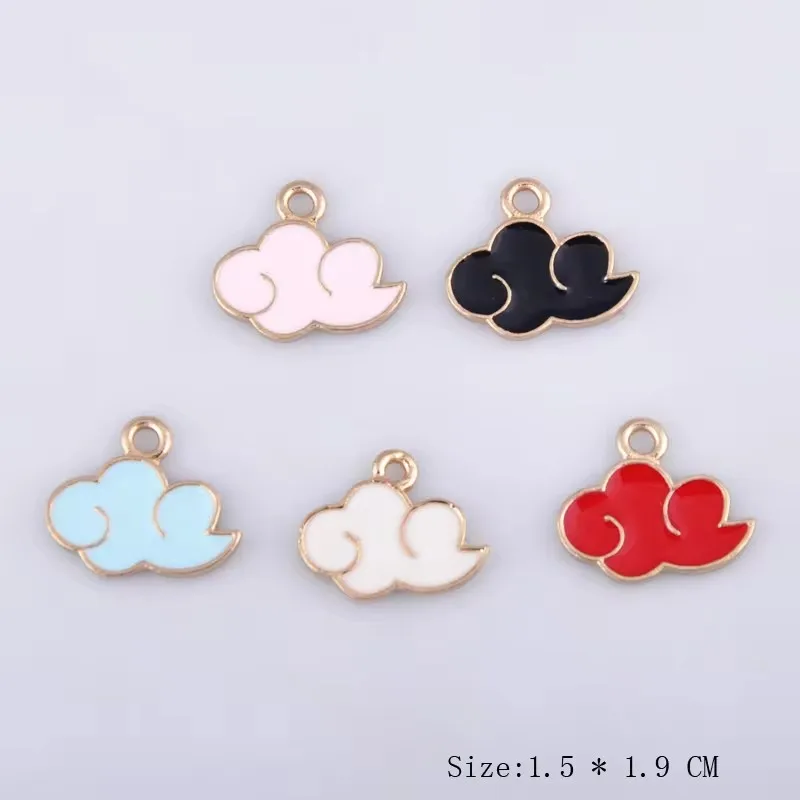 Модные эмалевые Подвески в виде облака 10 шт. 15x19 мм брелок из металлического