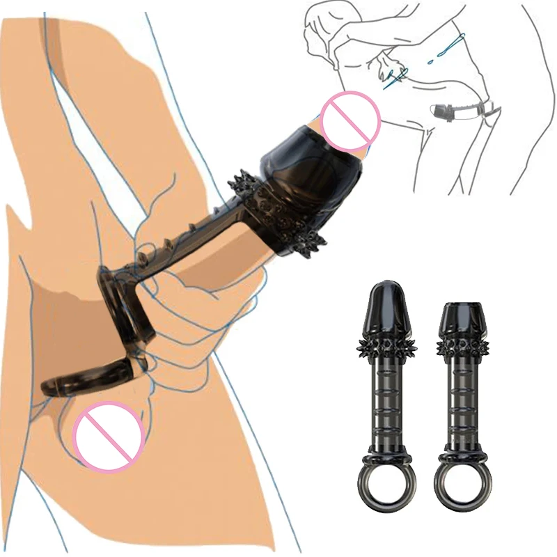 

Penis Rings For Penis Delayed Ejaculation Enlargement Device Reusable Condom G-Spot Clit Stimulation Male Sex Toys Sex Shop