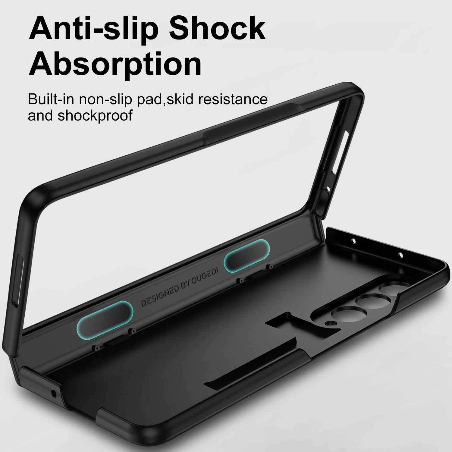 Shockproof Phone Case for Samsung Galaxy Z Fold 3 Spring Hinge Protection Full Cover With Magnetic Kickstand PC Screen Protector