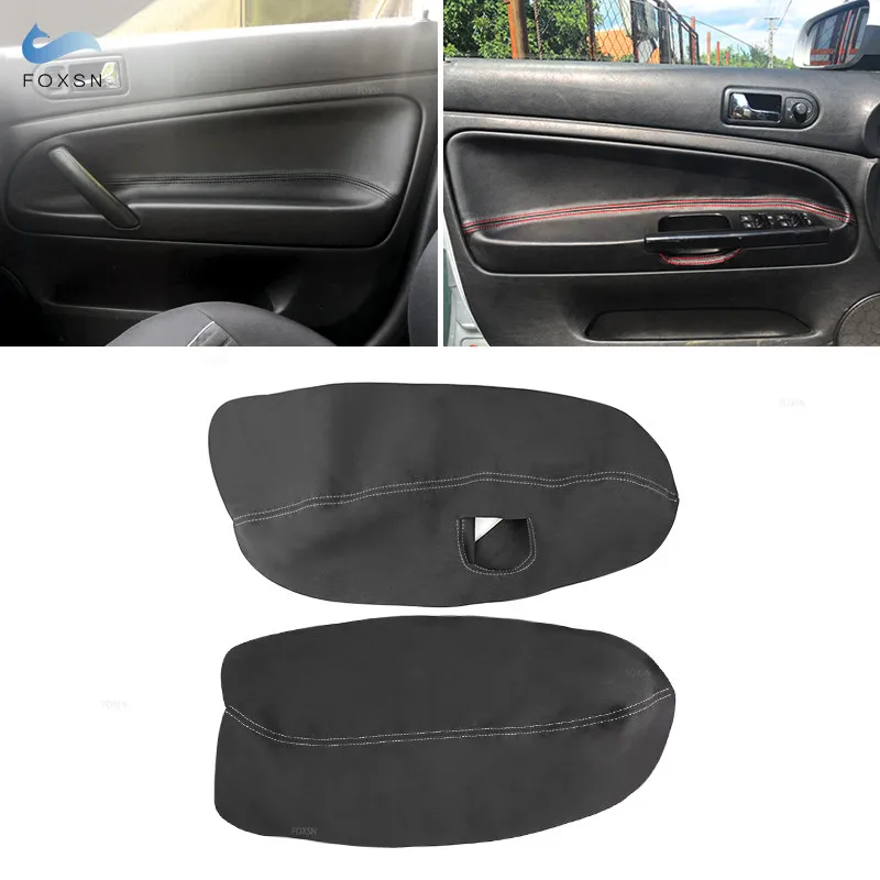 

LHD 4 двери автомобиль 2 шт. замша кожа красный белый подлокотник Крышка для VW Passat B5 1998 1999 2000 - 2005 крышка панели подлокотника передней двери