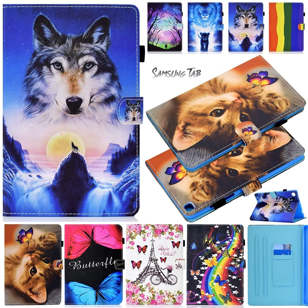 

Кожаный чехол-книжка для Samsung Tab A 10,1 2016/2019 Tab S6 Lite Tab A7 Lite Tab A7 Tab A8.0 2019