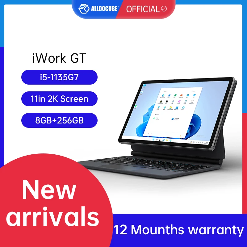 ALLDOCUBE iWORK GT 11-inch win11 Tablet PC 2-in-1 Windows Business Office Standard (Core i5-1135G7) 8G+256G SSD