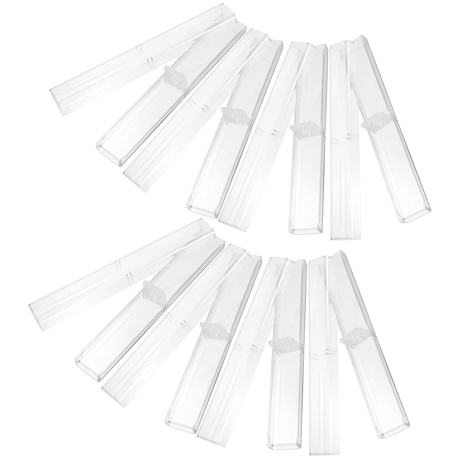 

10pcs Students Organizers Clear Pen Boxes Children Stationery Containers