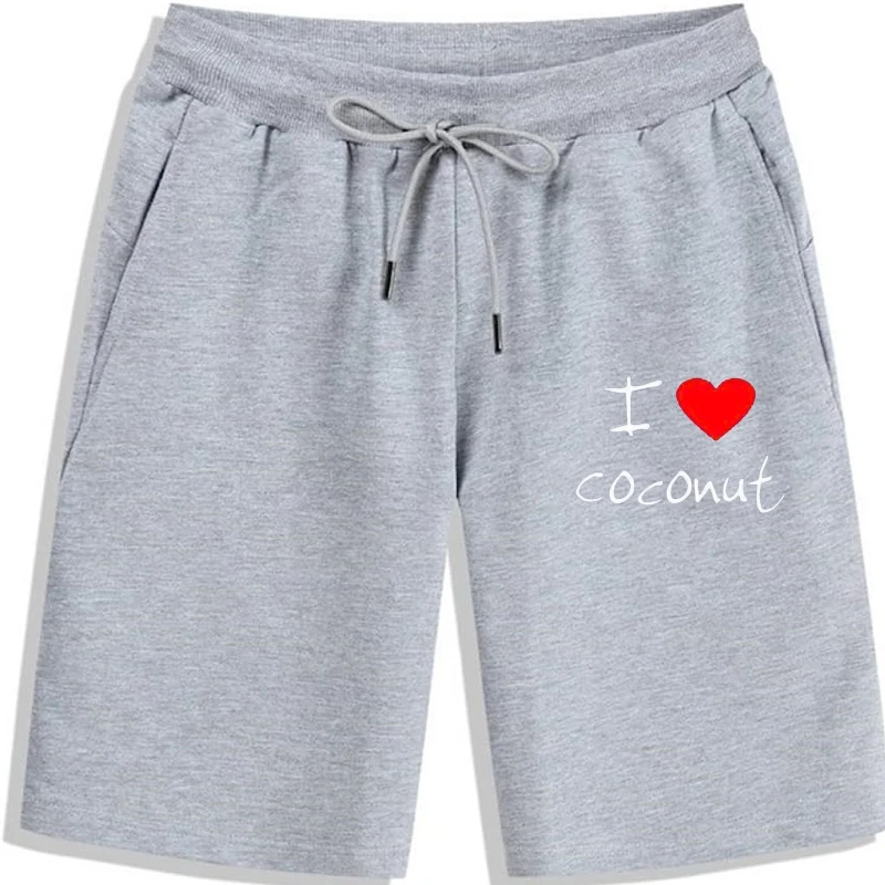

2019 Hot sale Men Summer summer Casual Adult shorts for men I Love Heart Coconut Black shorts for men Custom Made Men cool