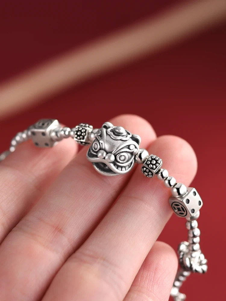 Lotai старый серебряный браслет из стерлингового серебра 999 пробы Xingshi для мужчин и