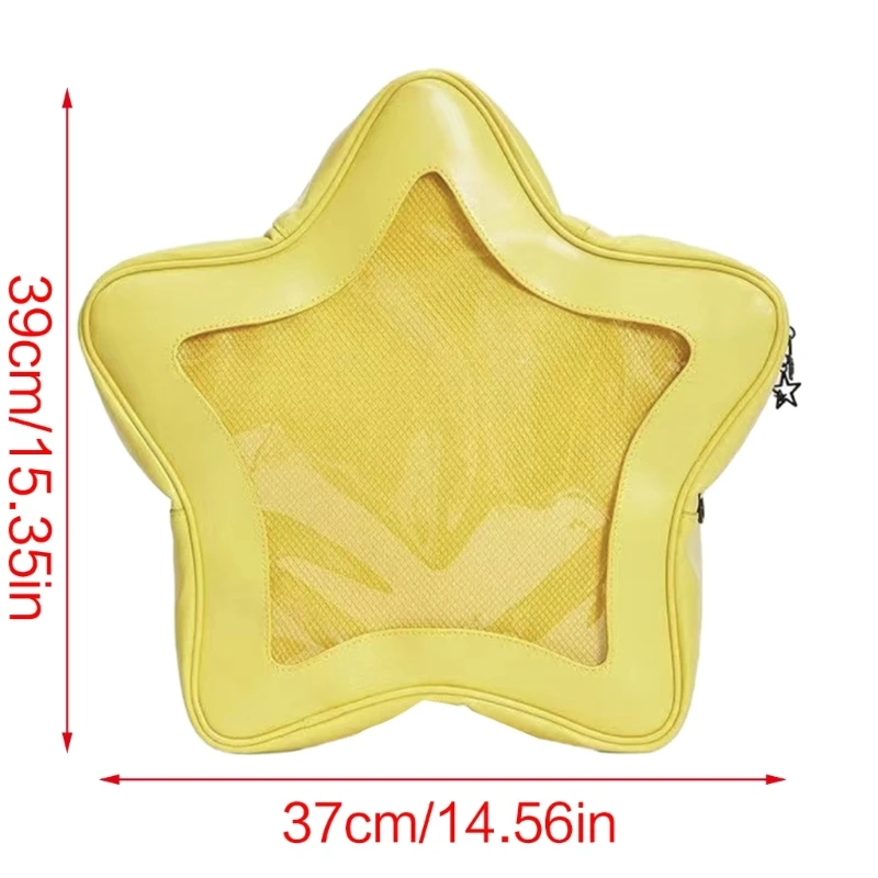 Прозрачный рюкзак в форме звезды модная сумка через плечо просторная для