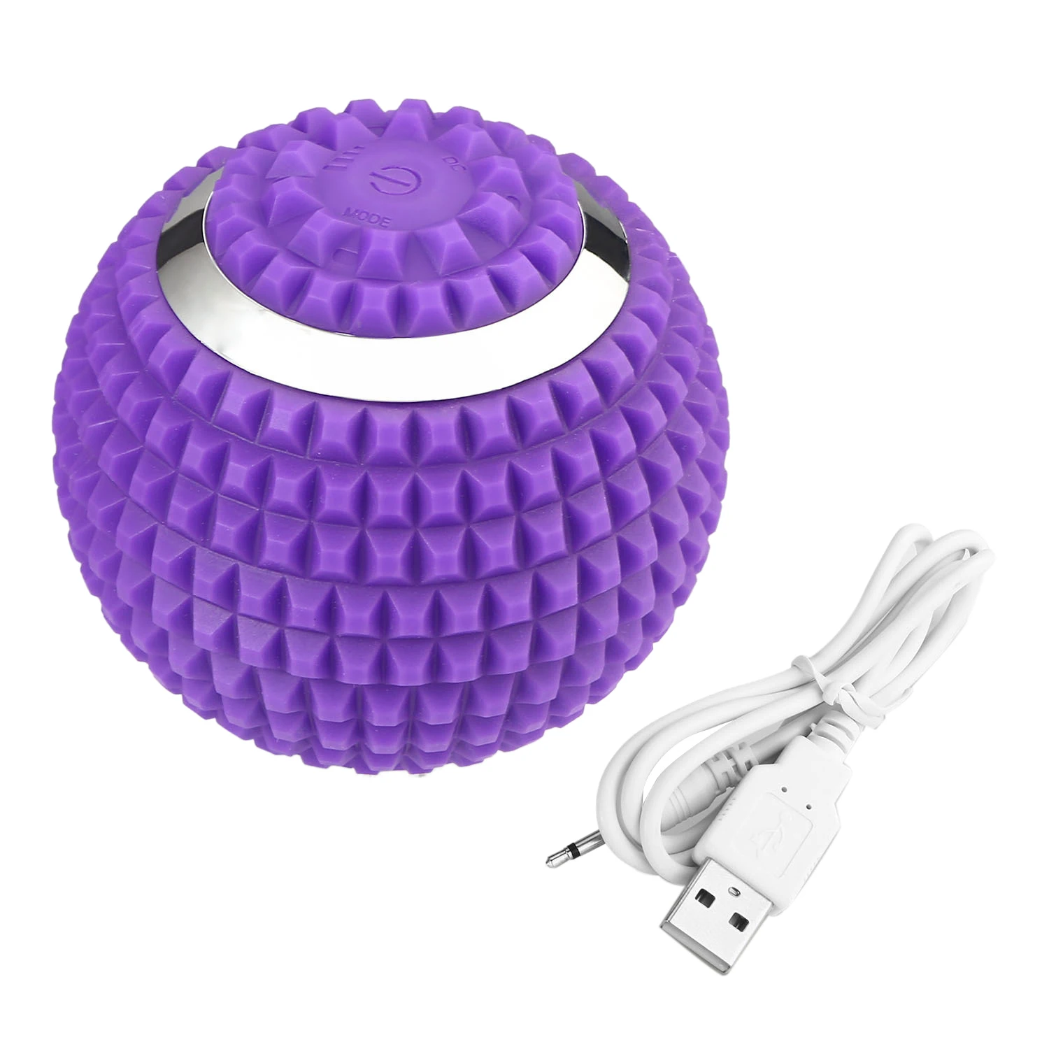 

New-4-Speed Vibrating Massage Ball, Yoga Fitness Electric Massage Roller, Rechargeable Muscle Tension Pain And Pressure Relief F