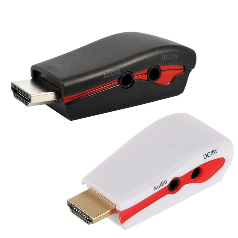 

HDMI to VGA Adapter with Audio Cable Power Male To Female 1080p HDMI to VGA Converter For PC/TV/for Xbox 360 for PS3