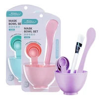 diy mask bowl mixing brush makeup tool set 4 in1 beauty skin care with brush mixed stir spatula stick measuring spoon kit