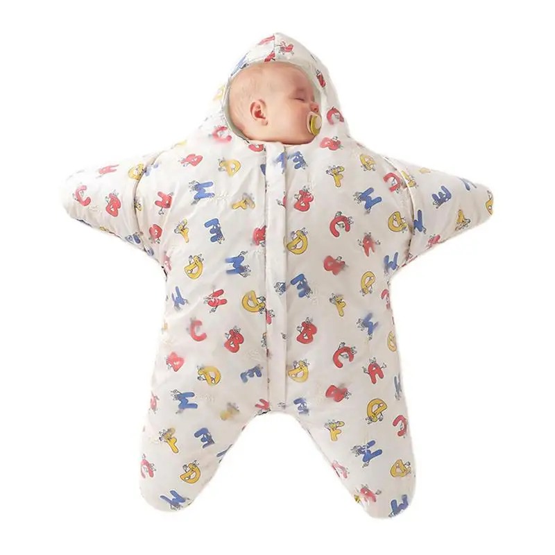 

Sleeping Bag Newborn Baby Thick Fleece Warm Hooded Swaddle Infant Sleep Sack Stroller Wrap Wearable Sleeping Bag For 0-10 Months