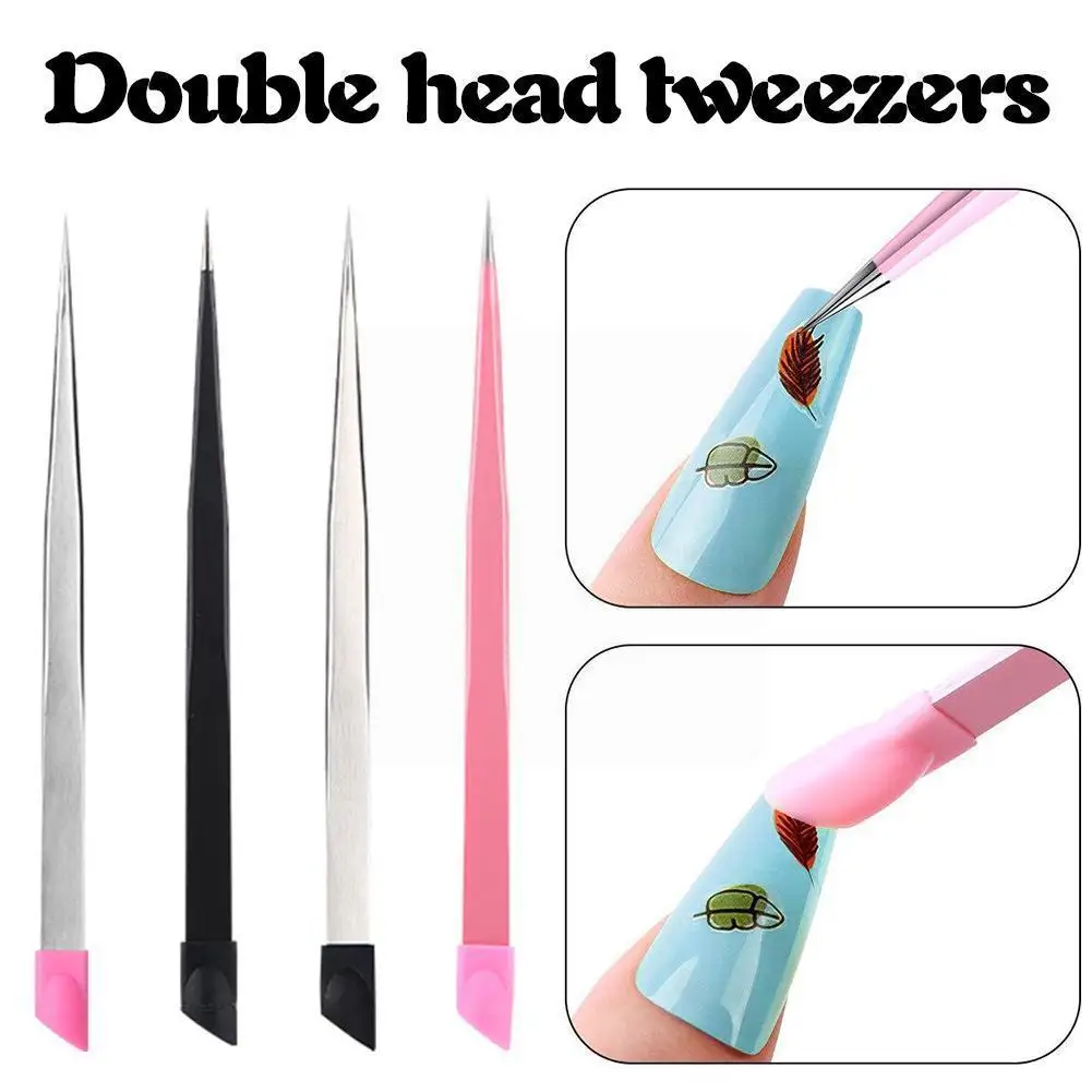 

Nail Art Double Tweezers Nail Art Dual End Straight 3d Tools Picker Rhinestones Sticker Nail Tweezers Sticker Art Wate C0k3