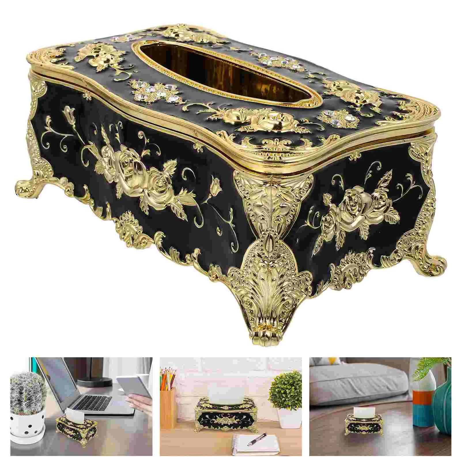 

Vintage Tissue Box Holder Table Top Decor Tissue Paper Case Akrilik Kutusu Car Napkin Holder Box Plastic Go Containers