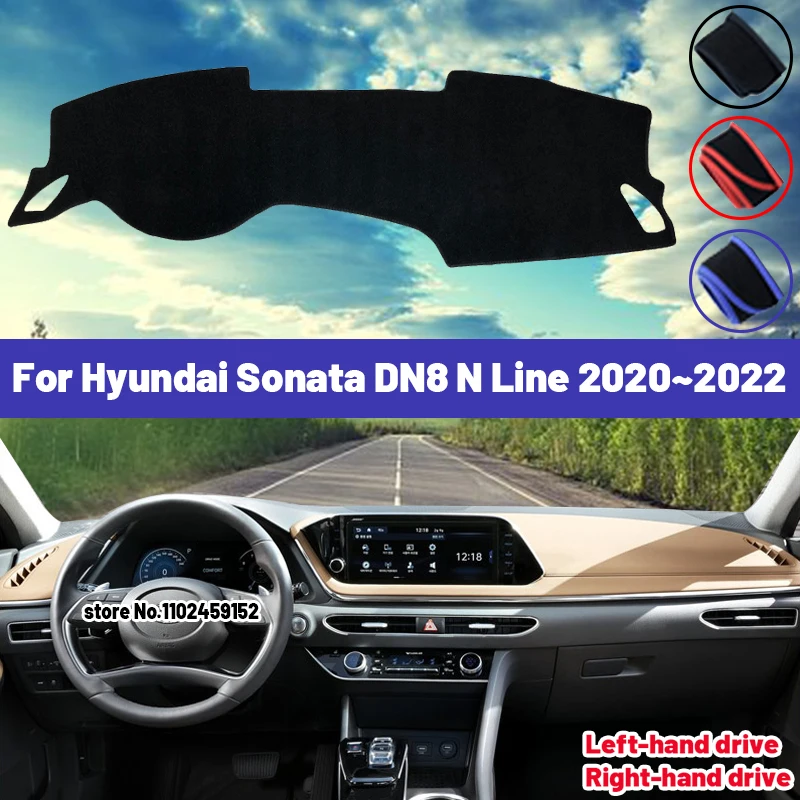 

Высококачественный коврик для приборной панели автомобиля Hyundai Sonata DN8 N Line 2020 2021 2022, солнцезащитный козырек, избегающий искусственных ковриков, защита от УФ-лучей